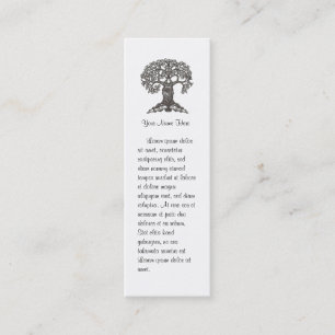 Reading Tree Mini Bookmark to Customise Business Card