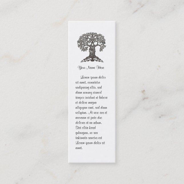 Reading Tree Mini Bookmark to Customise Business Card (Front)