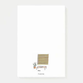 Reading under the blinds Post-it note