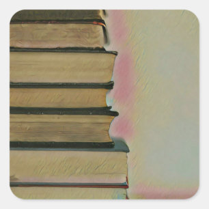 Reading wall decals square sticker
