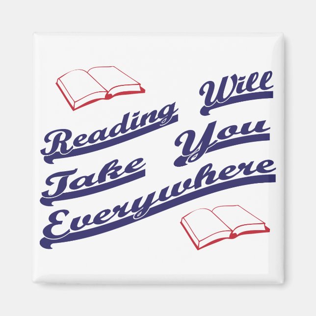 reading will take you everywhere magnet (Front)