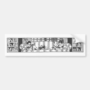 Reading with Dolly Bumper Sticker