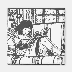 Reading with Dolly Magnet