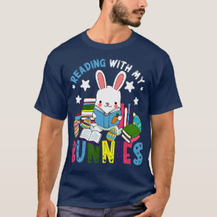 Reading With My Bunnies Easter Bunny Reading Book T-Shirt