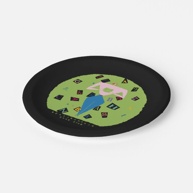 Reading Woman book club Paper Plate (Angled)