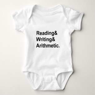 Reading Writing Arithmetic The 3 R's of School Baby Bodysuit