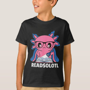 Readsolotl axolotl book lover funny reading kids T-Shirt