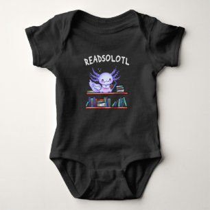 Readsolotl Book lover Funny Axolotl Baby Bodysuit