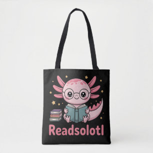 Readsolotl – Cute Axolotl Book Lover Tote Bag