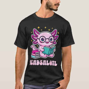 Readsolotl kawaii axolotl funny book reading lover T-Shirt