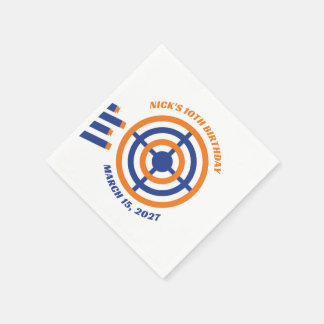 Ready, Aim, Party! Nerf Gun Themed Birthday Party Napkin