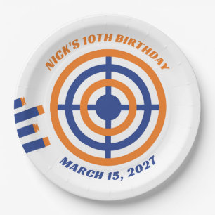 Ready, Aim, Party! Nerf Gun Themed Birthday Party Paper Plate