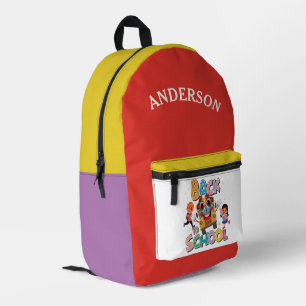 Ready Back To School Kids Personalised Name Printed Backpack