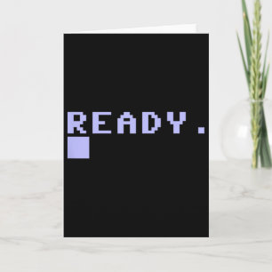 Ready C64 Home Computer 80's Retro Gamer Coder Mem Card