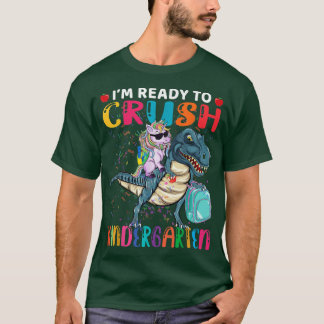 Ready Crush Kindergarten Cute Unicorn T Red Back T T-Shirt