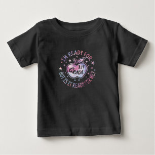 Ready for 1st Grade Swirl Apple Baby T-Shirt