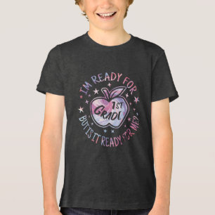 Ready for 1st Grade Swirl Apple Tri-Blend Shirt