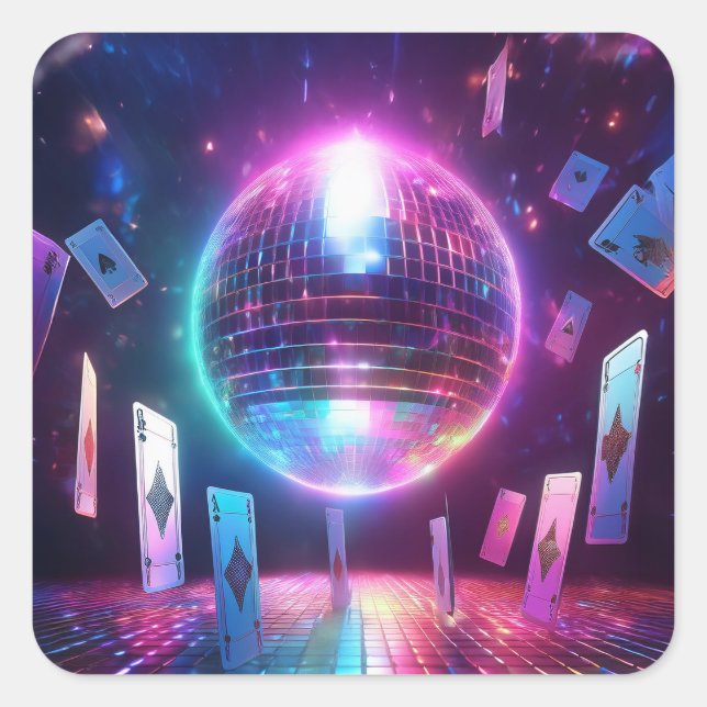 Ready For A Night Of Dancing And Gambling Square Sticker (Front)