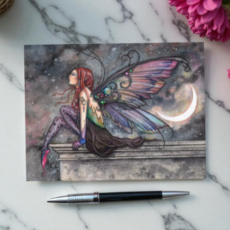 Ready for Flight Mystical Celestial Fairy Art Postcard