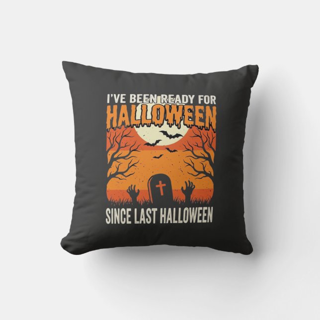 Ready For Halloween Graveyard Design_1 Cushion (Front)