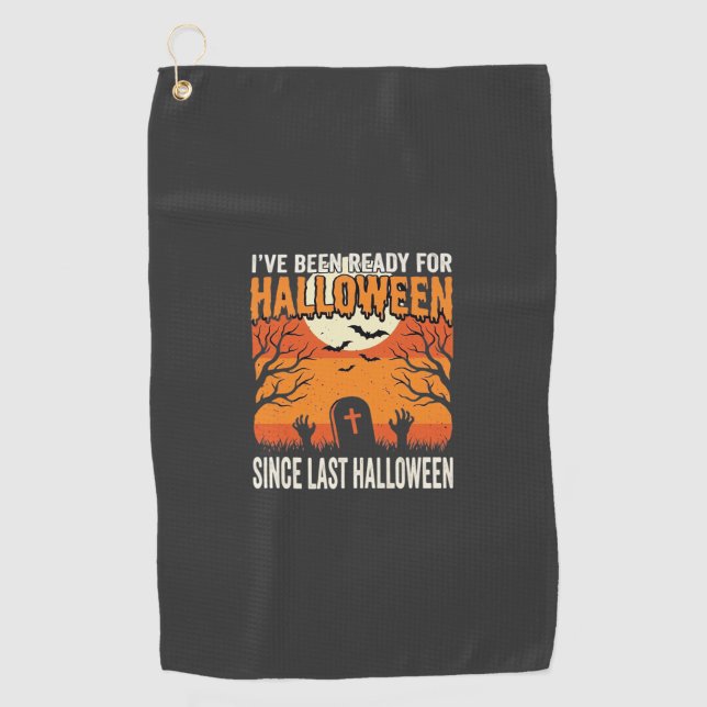 Ready For Halloween Graveyard Design_1 Golf Towel (Front)