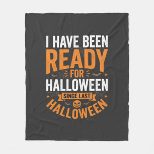 Ready For Halloween Pumpkin Skull Design Fleece Blanket