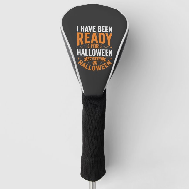 Ready For Halloween Pumpkin Skull Design Golf Head Cover (Front)