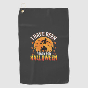 Ready For Halloween Witch Haunted House Design Golf Towel