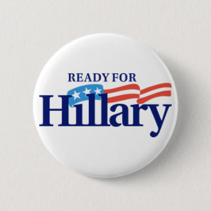 Ready for Hillary Logo 6 Cm Round Badge