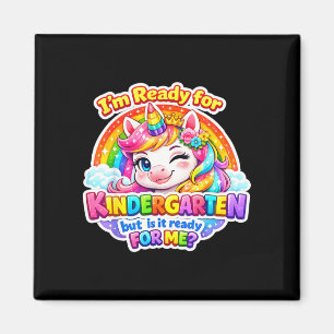 Ready for kindergarten unicorn first day of school magnet