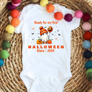 Ready For My First HALLOWEEN Cute Ghost Baby Bodysuit