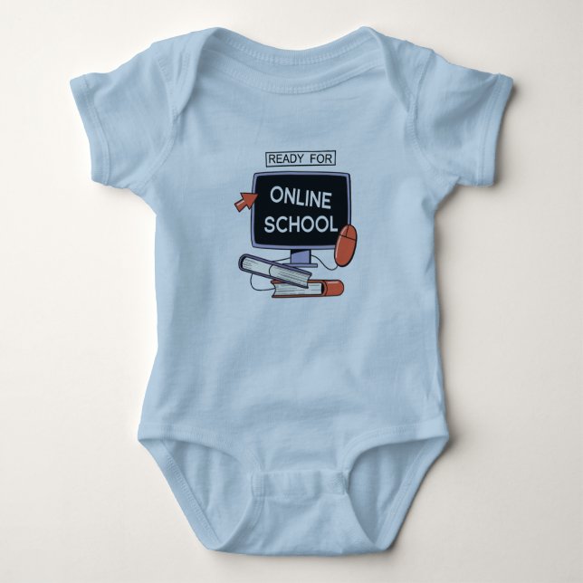 Ready for Online School Baby Bodysuit (Front)