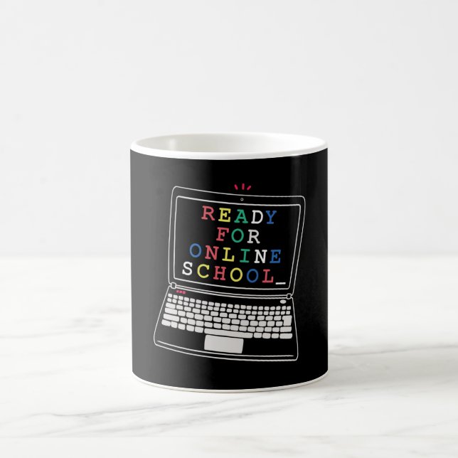 Ready for online school coffee mug (Center)