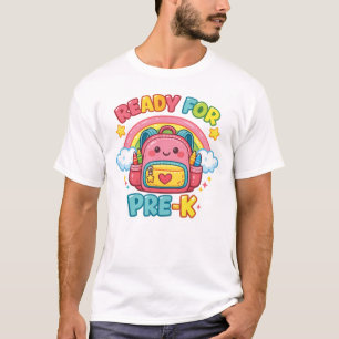 Ready For Pre-K Rainbow Back to School design T-Shirt