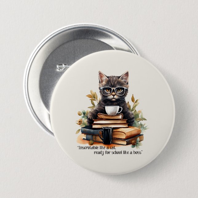 Ready For School Like A Boss 7.5 Cm Round Badge (Front & Back)