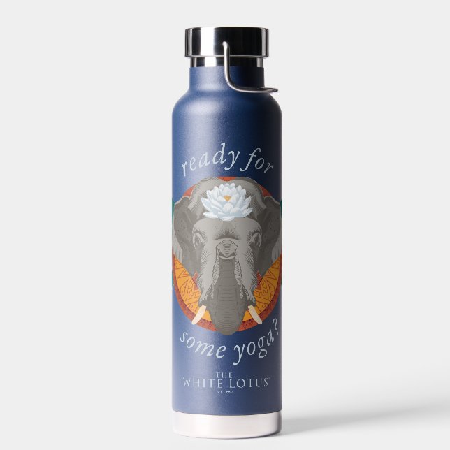 Ready for Some Yoga? - The White Lotus Water Bottle (Left)