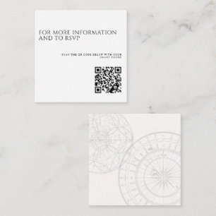 Ready for Take Off QR Code Wedding Enclosure Card