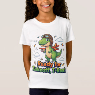 Ready For Takeoff T-Rex Cute Dinosaur T-Shirt