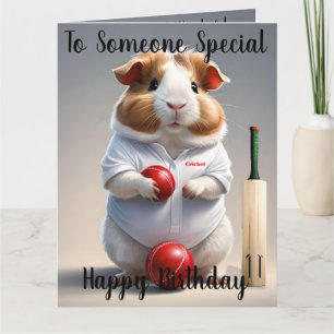 Ready For The Pitch, Guinea Pig Cricketer Card