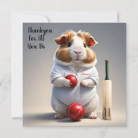 Ready for the Pitch: Guinea Pig in Cricket Gear,