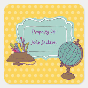Ready For The World Personalised Bookplate Sticker