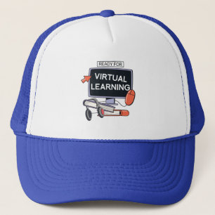 Ready for virtual learning trucker hat