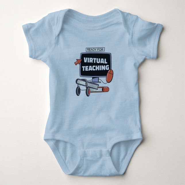 Ready for virtual teaching baby bodysuit (Front)