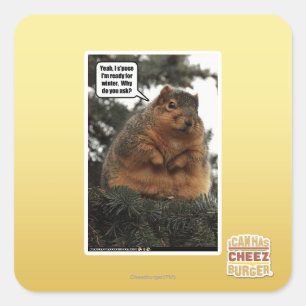 Ready for winter square sticker