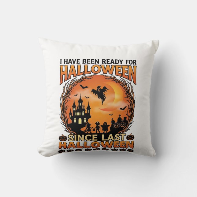 Ready Halloween Since Last Haunted Castle Ghost Ki Cushion (Front)