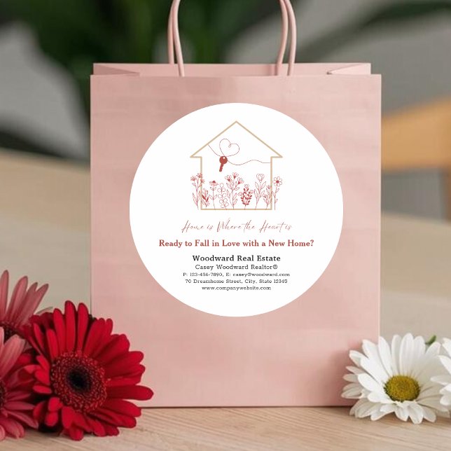 Ready in Love with a New Home? | Real Estate Promo Classic Round Sticker (Creator Uploaded)