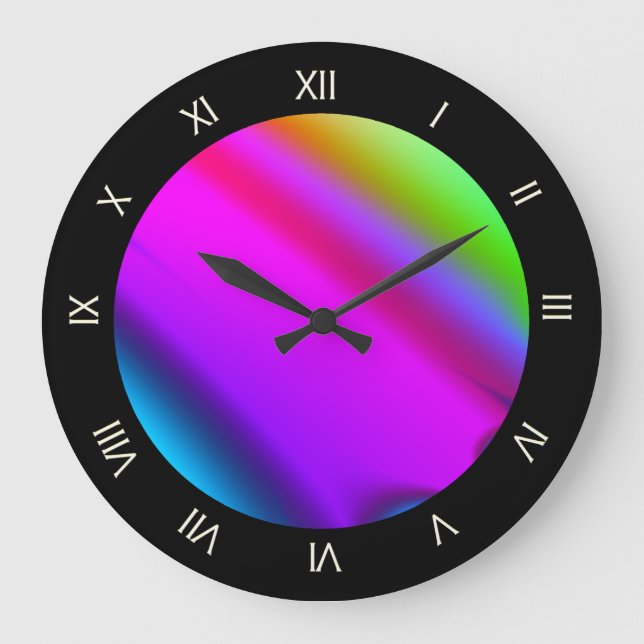 Ready Rainbow Fractal Large Clock (Front)