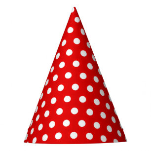 Ready Red White Dots Party Hat