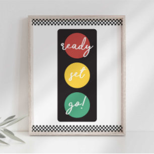 Ready Set Go Race Car Party Sign