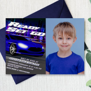 Ready Set Go with Picture  Invitation